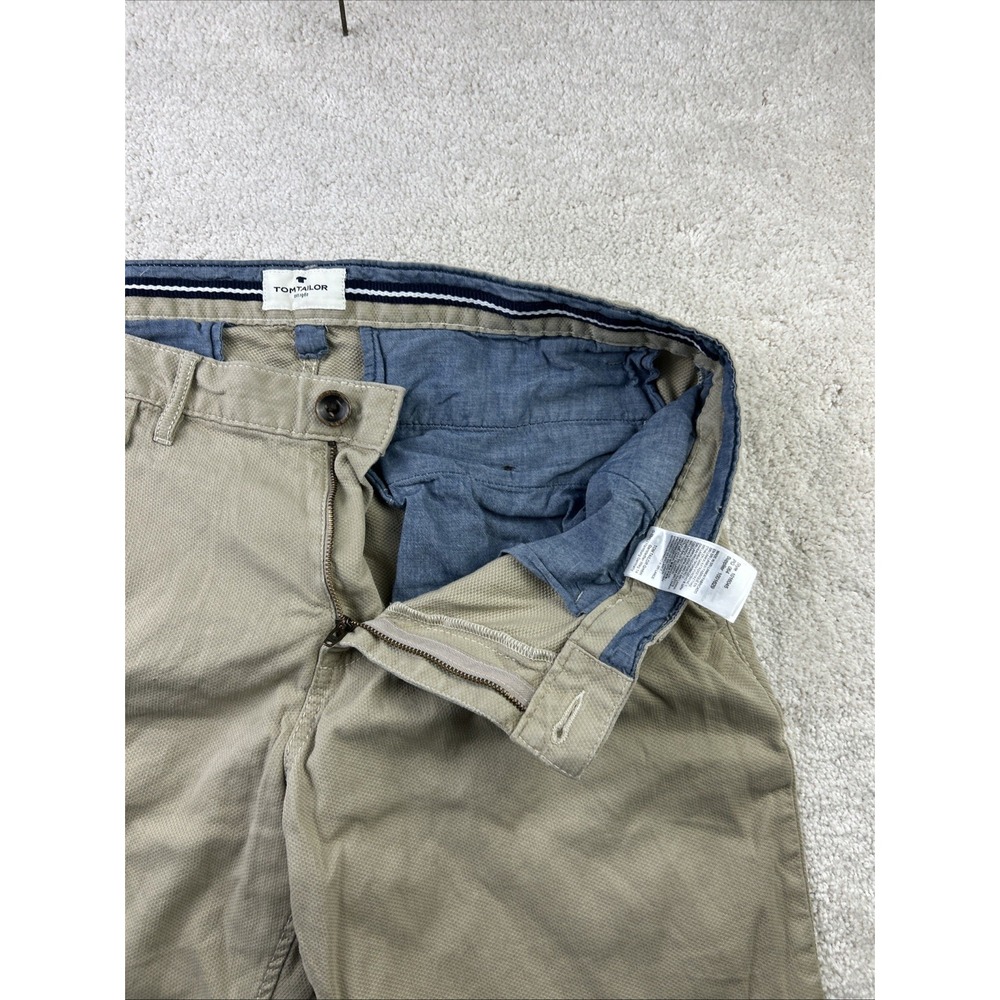 Tom Tailor Shorts Men 36 Khaki Josh Regular Slim Casual Stretch Cotton Preppy - Picture 6 of 11